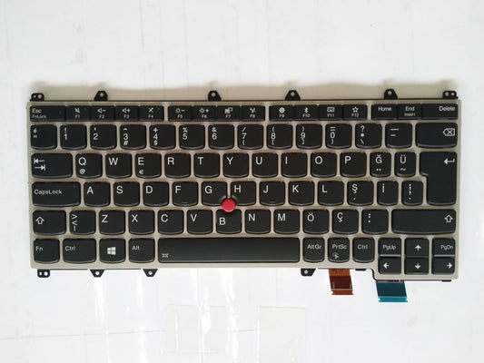Genuine Lenovo ThinkPad Yoga 370 Keyboard Turkish Silver Backlit 01EN455