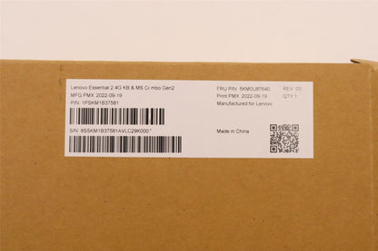 Lenovo WL KM Calliope BK BUL 5KM0U87640