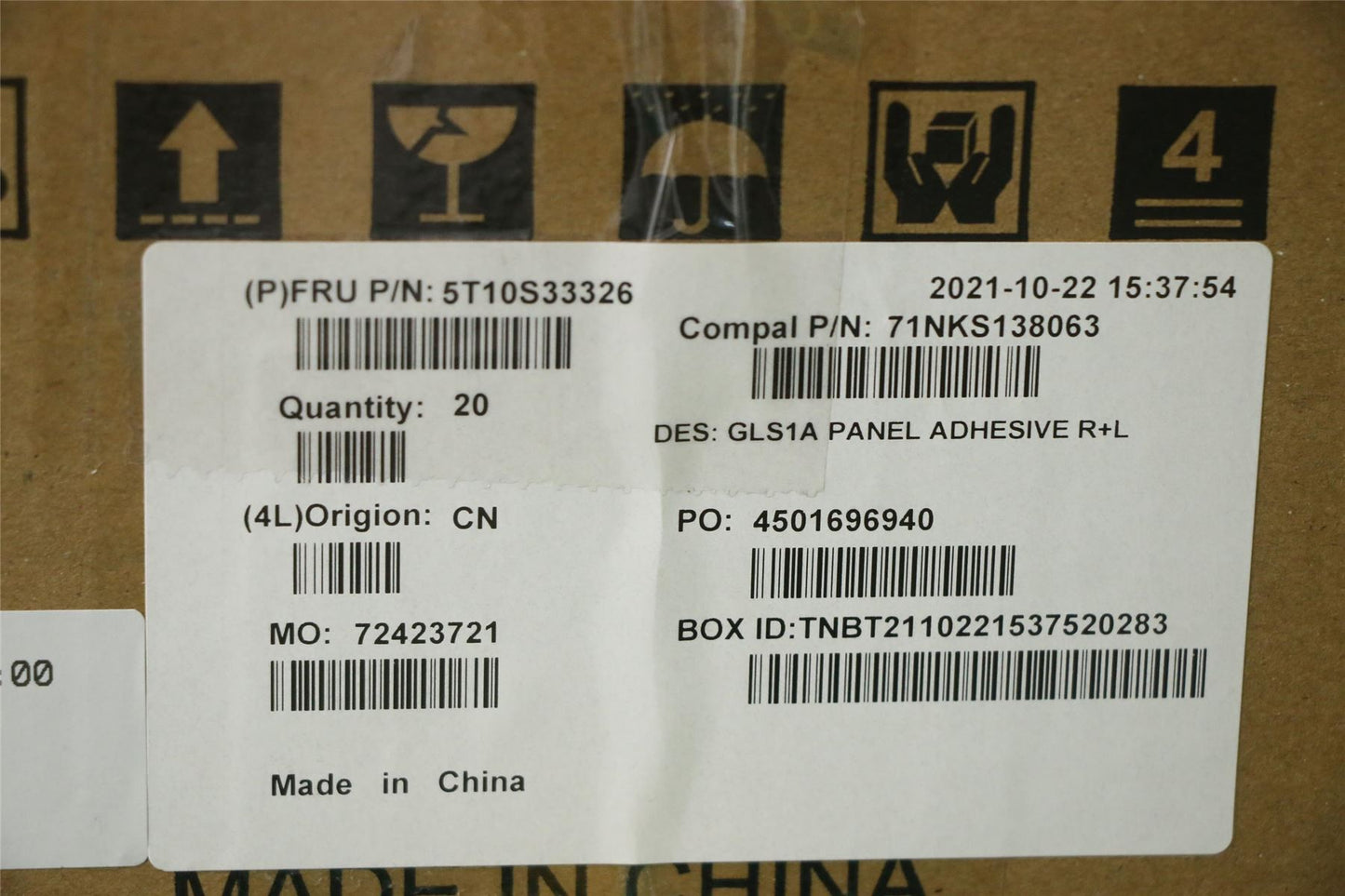 Lenovo 5T10S33326 TAPE Removable Tape C 82R0 R+L