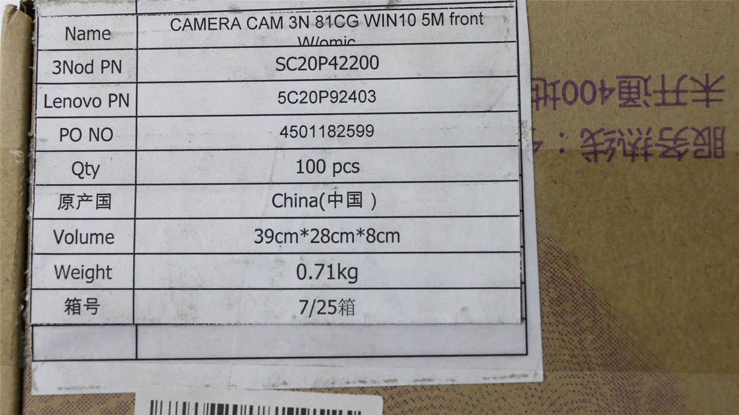 Lenovo Miix 520-12IKB Webcam Web Cam Camera Cam 5M 5C20P92403