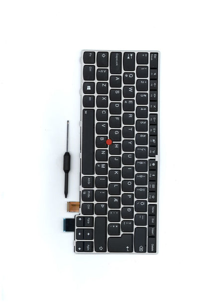 Lenovo ThinkPad T470s Keyboard Icelandic Silver/Black Keys Backlit 01ER885