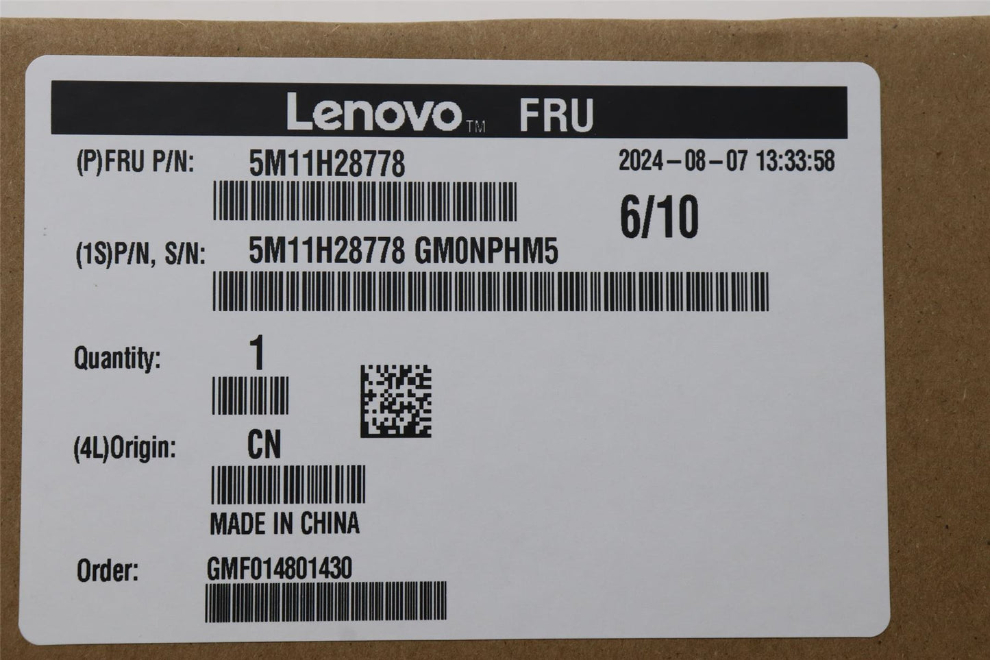 Lenovo MECH_ASM Internal tray for U.2 5M11H28778