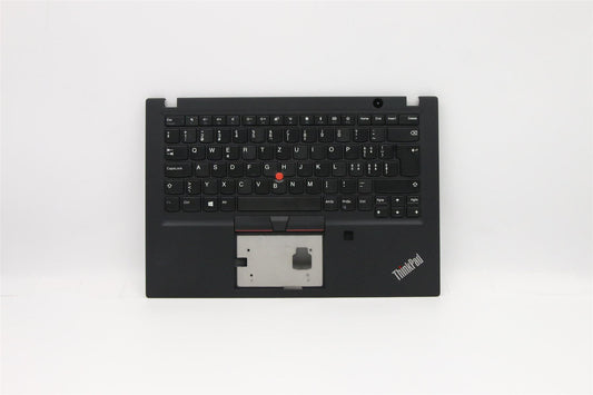 Lenovo ThinkPad T490s Keyboard Palmrest Top Cover Swiss Black 02HM446
