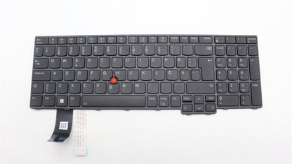 Lenovo ThinkPad P16s 1 L15 3 T16 1 Keyboard Swedish Finnish Black 5N21D93781