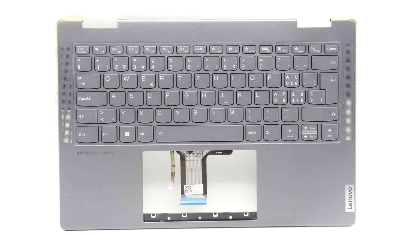 Lenovo Yoga 7 14ARP8 Keyboard Palmrest Top Cover Switzerland 5CB1L48264