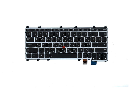 Lenovo ThinkPad X380 Keyboard Hebrew Silver Backlit 01HX114