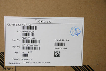 Lenovo DOCKING H 82AS SLA GY POR 5D20Z51341