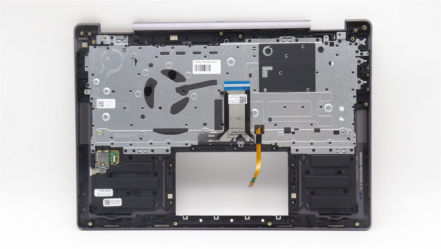 Lenovo Yoga 7 14ARP8 Keyboard Palmrest Top Cover Slovenian Storm Grey 5CB1L47271