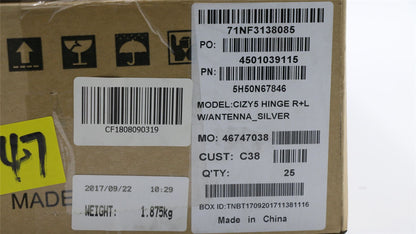 Lenovo HINGE Hinge C 80X7 W/ANT R+L Silver 5H50N67846