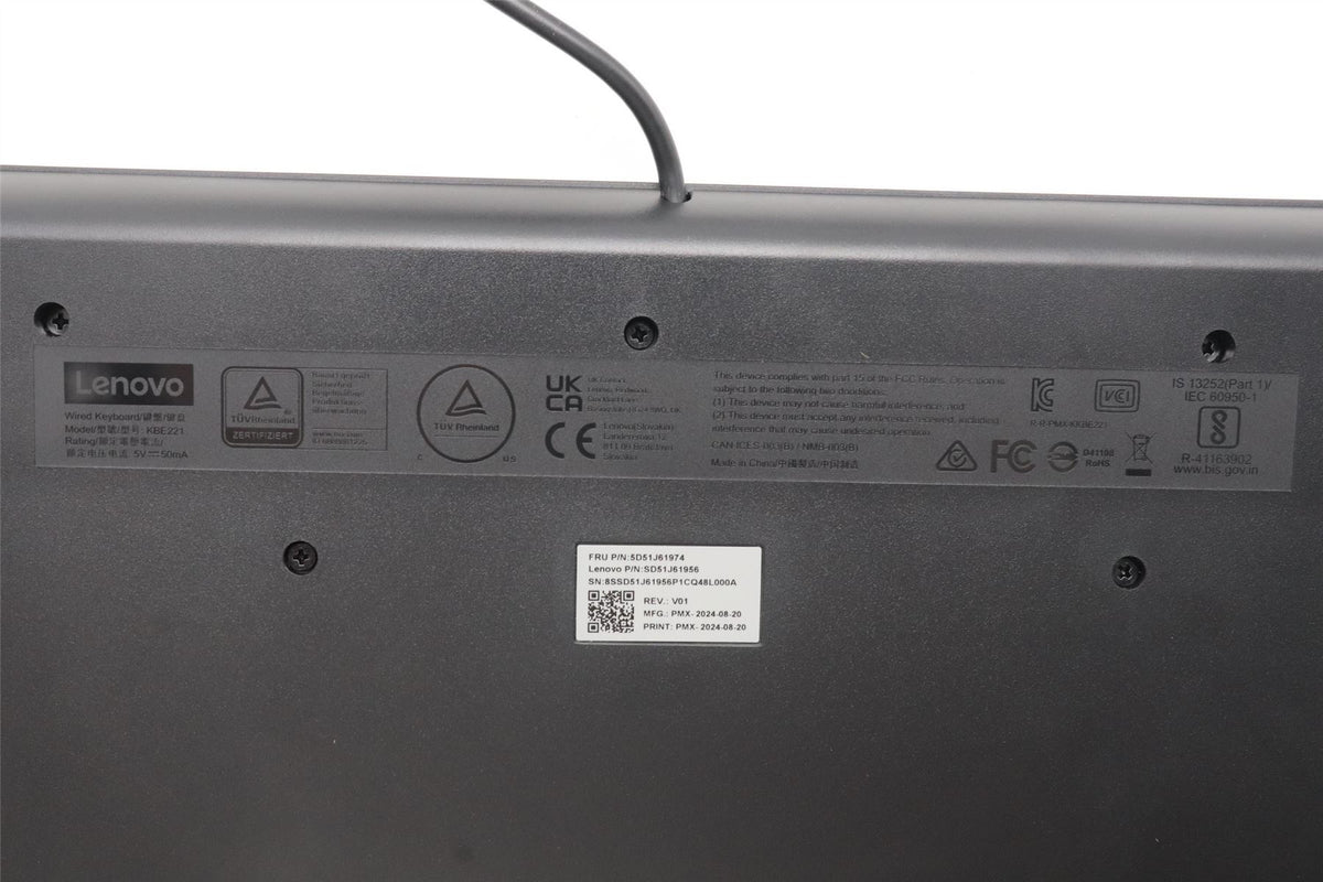 Lenovo Primax Chrome USB KB_Black Spanis Keyboard 5D51J61974