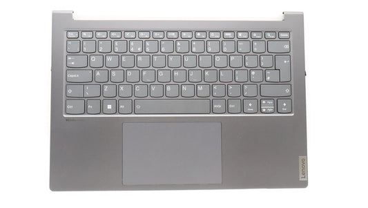 Lenovo Yoga 7 14IAH7 Palmrest Cover Touchpad Keyboard UK Storm Grey 5CB1J23690