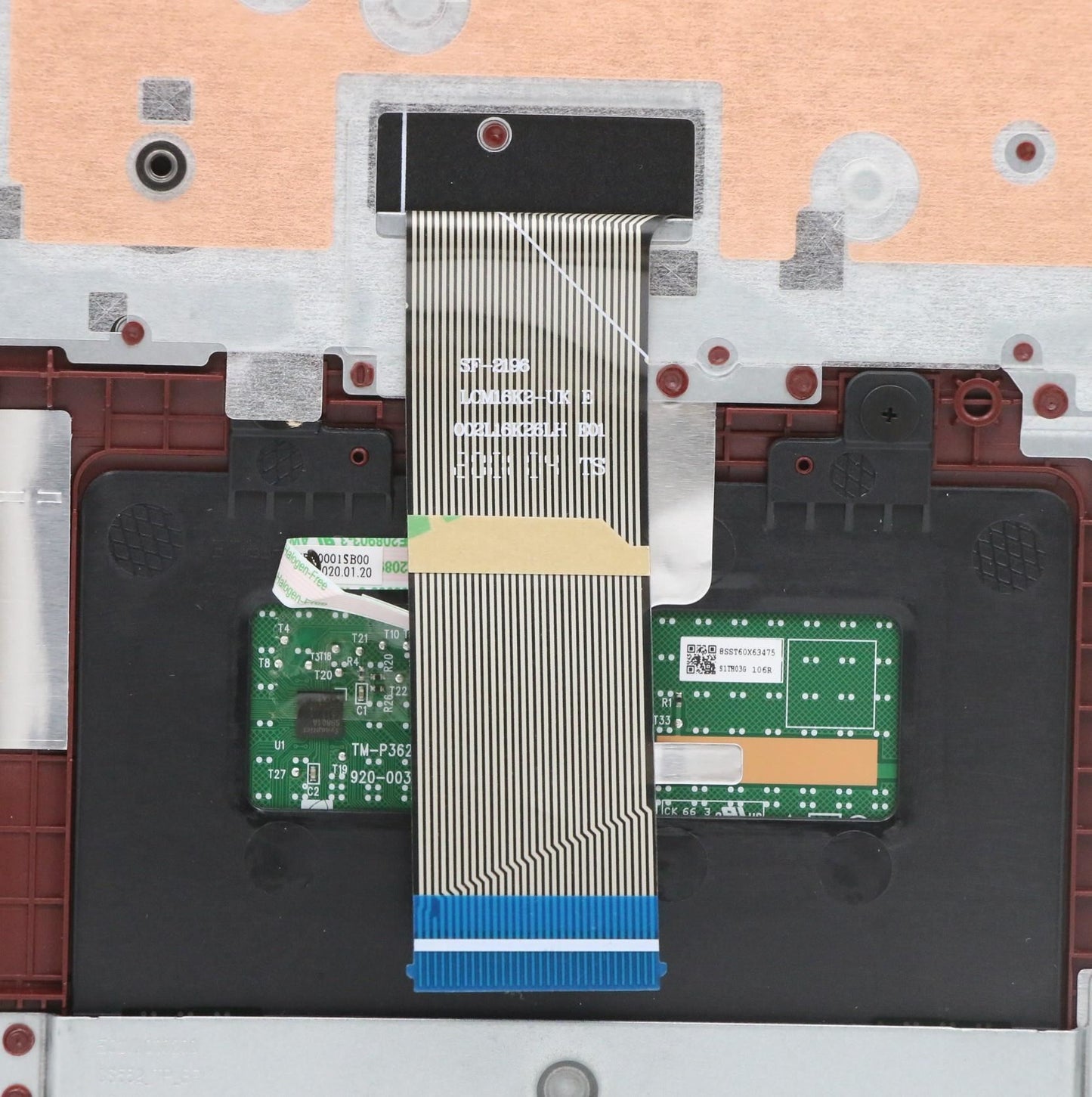 Lenovo IdeaPad 3-15ARE05 3-15IIL05 Palmrest Cover Keyboard UK Red 5CB0X57627