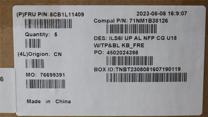 Lenovo IdeaPad 5 16ABR8 Palmrest Cover Touchpad Keyboard French 5CB1L11409