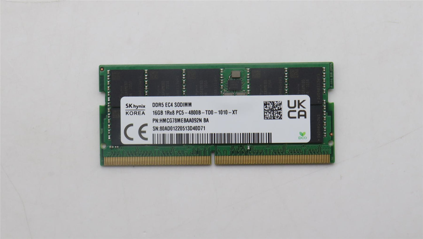 Lenovo MEMORY ECC SODIMM,16GB,DDR5,4800,Samsung 5M30Z71730