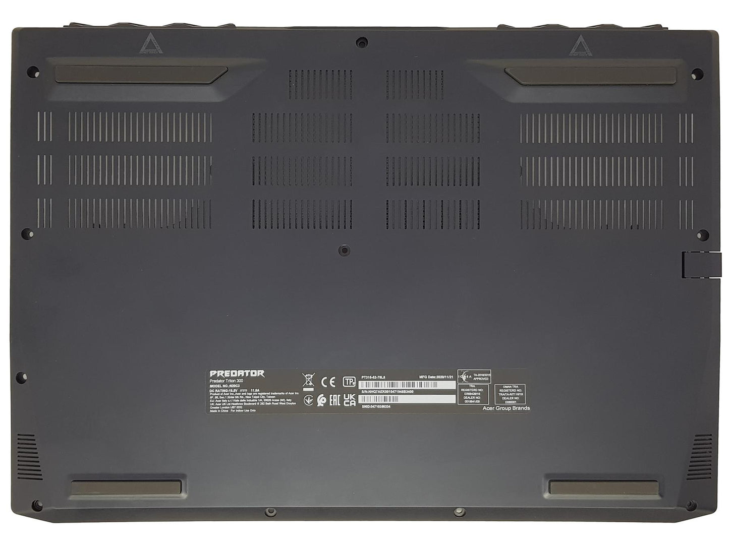 Acer Predator Triton PT315-52 Bottom Base Lower Cover Black 60.Q7CN2.001