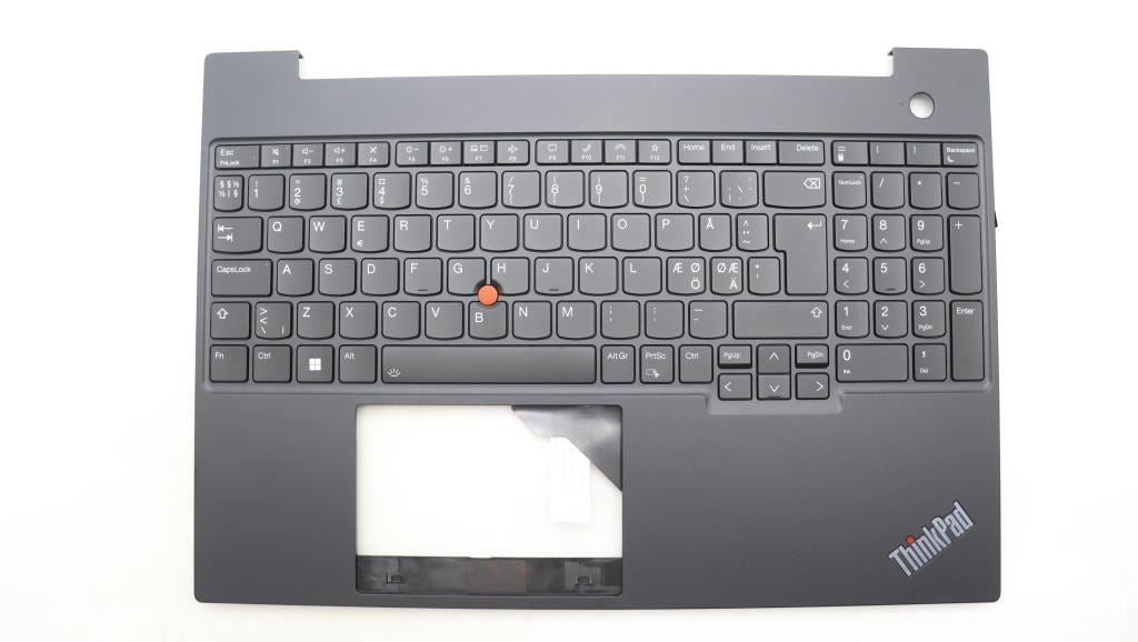 Lenovo ThinkPad E16 Gen 1 Keyboard Palmrest Top Cover Nordic Black 5M11L65299