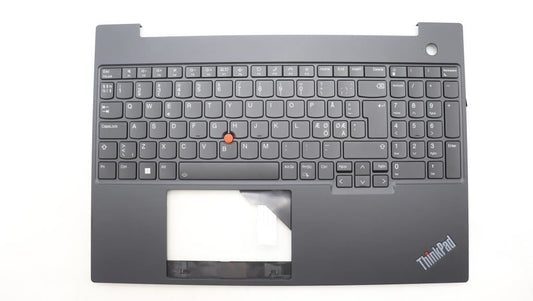 Lenovo ThinkPad E16 Gen 1 Keyboard Palmrest Top Cover Nordic Black 5M11L65299