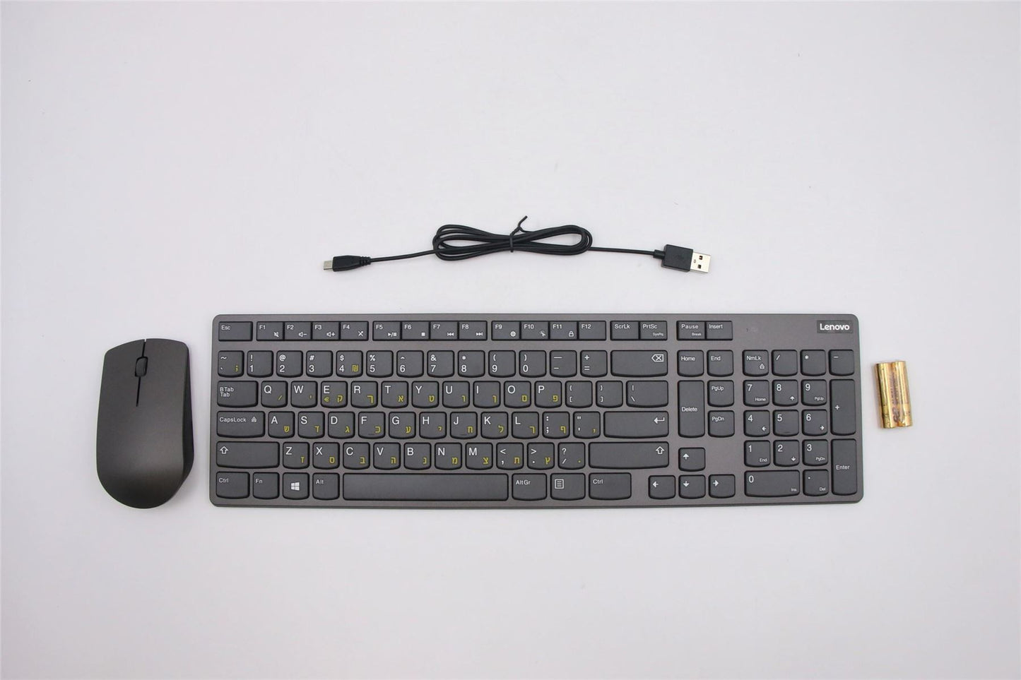 Lenovo Yoga A940-27ICB Wireless Keyboard Mouse Hebrew Black 01AH695