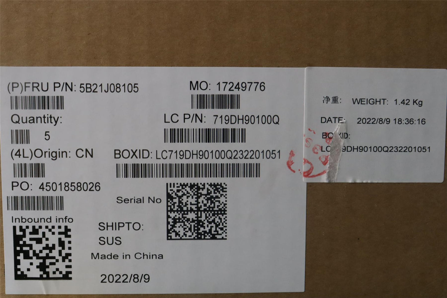 Lenovo ThinkPad E15 Gen 4 s Motherboard Mainboard UMA INTELI51240P 8G 5B21K85322