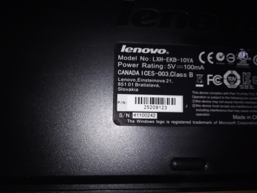 Lenovo Sunrex EKB-10YA(SW) B-Silk USB KB-LVT8 Swedish Keyboard 25209123