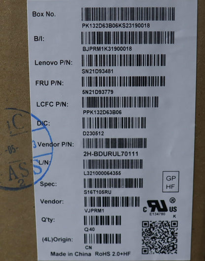 Lenovo ThinkPad T16 Gen 1 P16s Gen 1 L15 Gen 3 s Keyboard Russian 5N21D93705