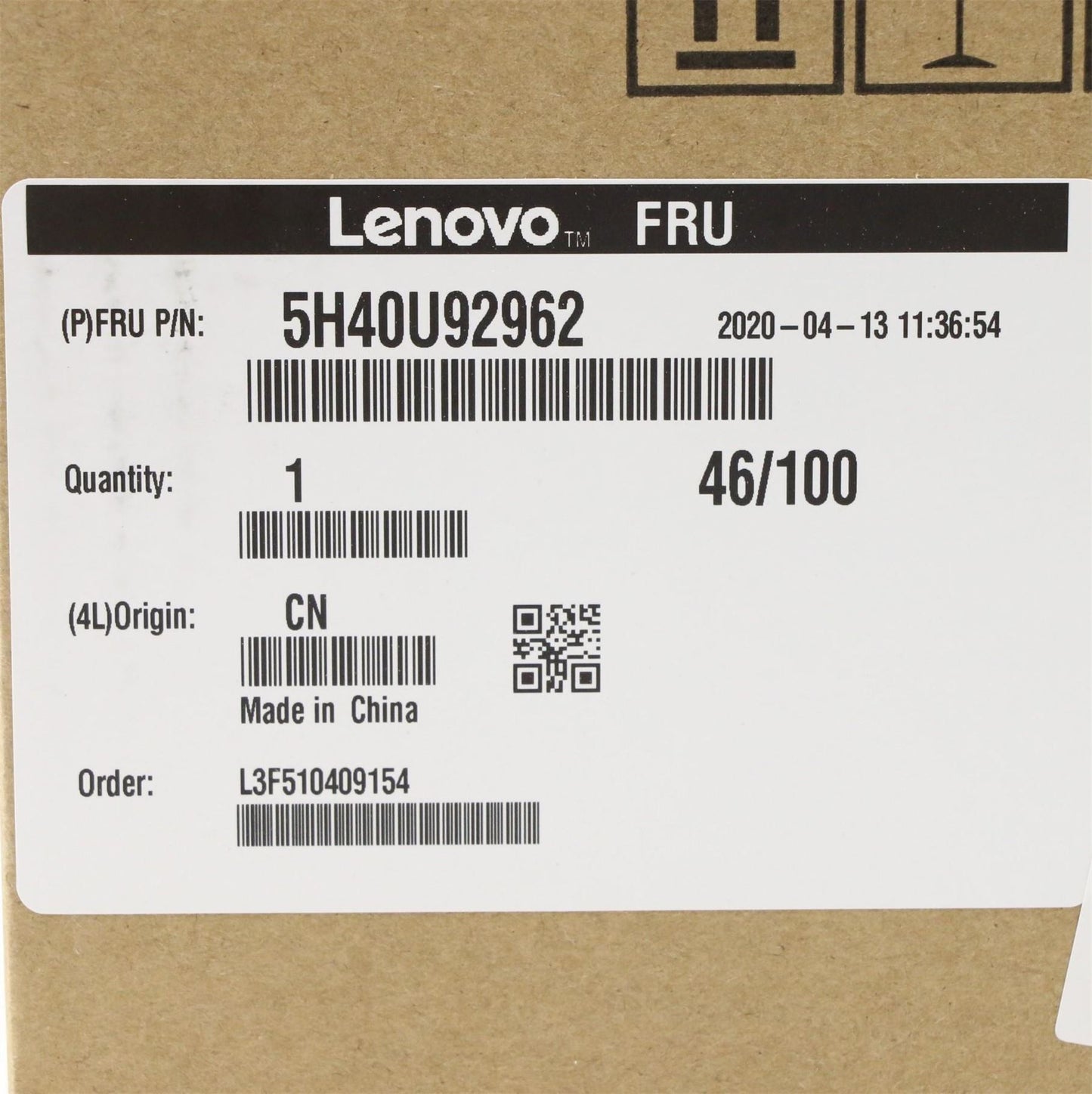 Lenovo P520 165W Cooler FXN 5H40U92962