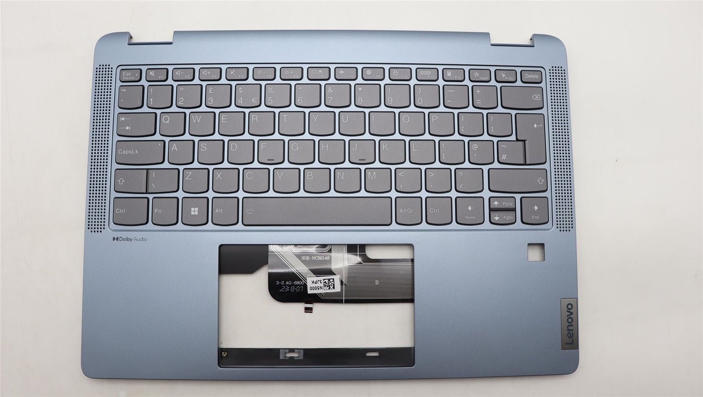 Lenovo IdeaPad 5 14IRU8 Keyboard Palmrest Top Cover UK Silver Backlit 5CB1L30722