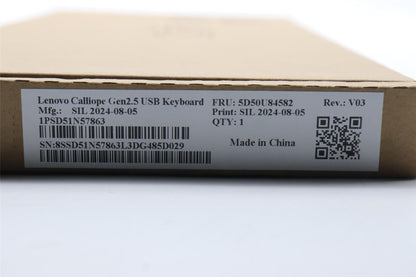 Lenovo DT_KYB Calliope USB G2.5 BK_GR-US 5D50U84582