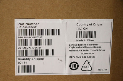 Lenovo IdeaCentre A340-24IWL A340-22IGM Wireless Keyboard Mouse White 5KM1C03361