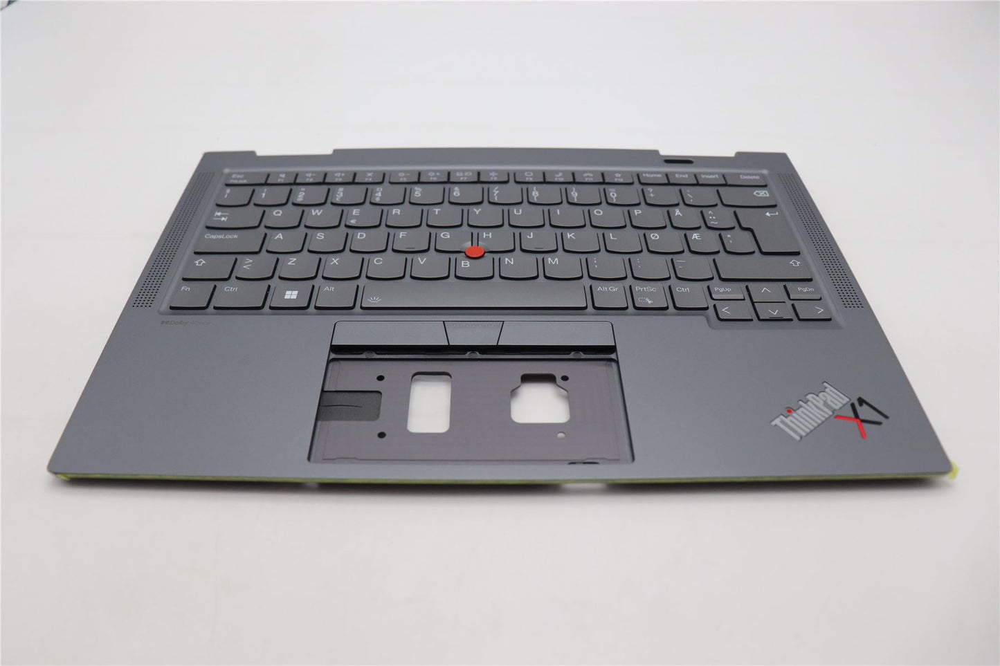 Lenovo ThinkPad X1 8th Gen Keyboard Palmrest Top Cover Norwegian Grey 5M11H62457