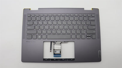 Lenovo Yoga 7 14ARP8 Keyboard Palmrest Top Cover Arabic Storm Grey 5CB1L48312