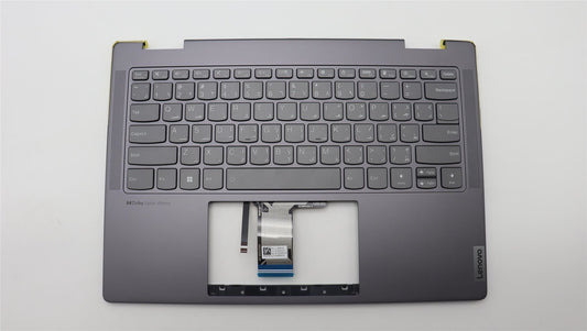 Lenovo Yoga 7 14ARP8 Keyboard Palmrest Top Cover Arabic Storm Grey 5CB1L48312