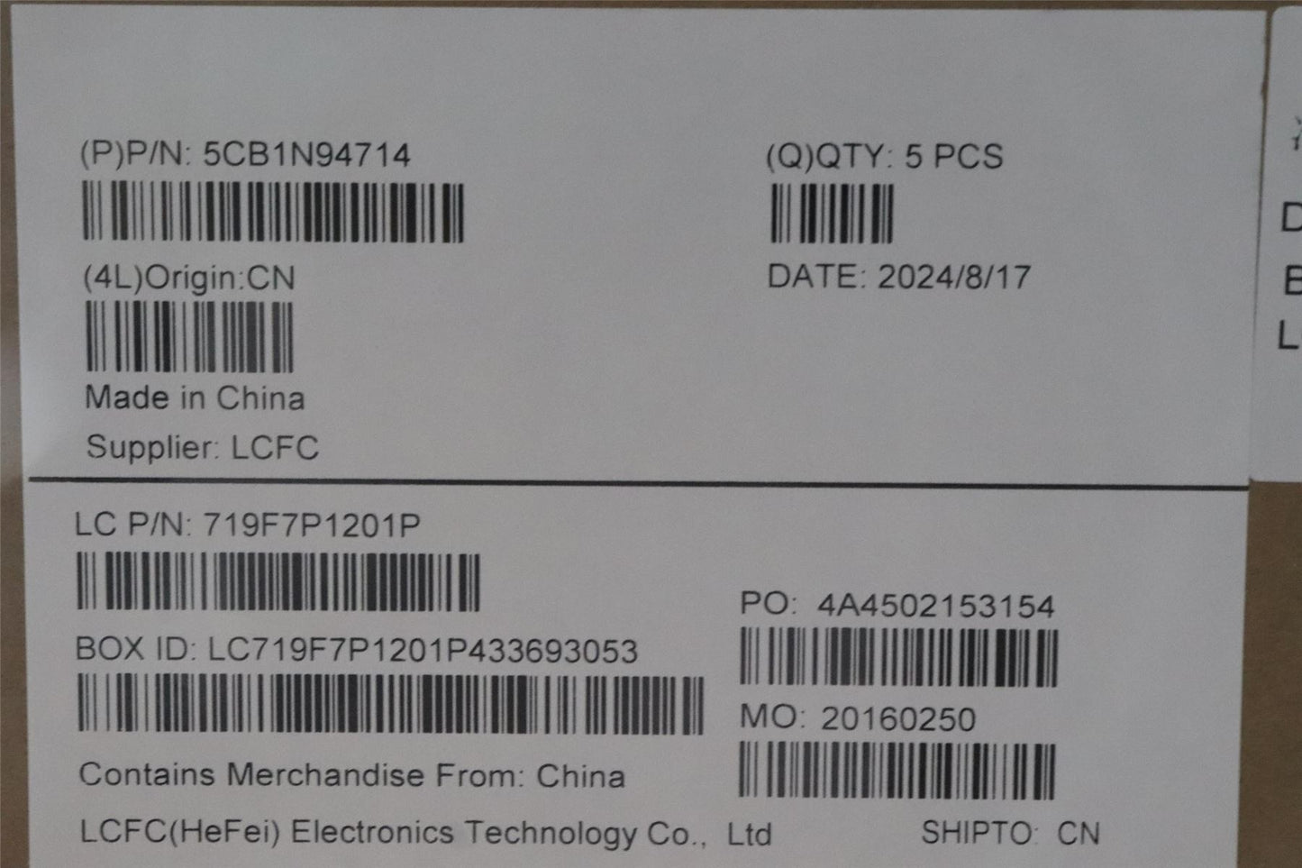 Lenovo Upper Case ASM_BEL L83E5NFP AG NBL 5CB1N94714
