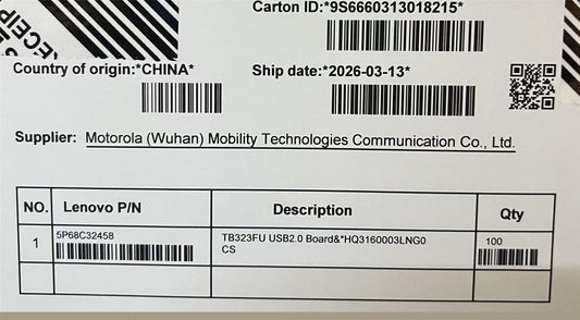 Lenovo TB323FU USB2.0 Board&*HQ3160003LNG0 CS USB 2.0 Board 5P68C32458