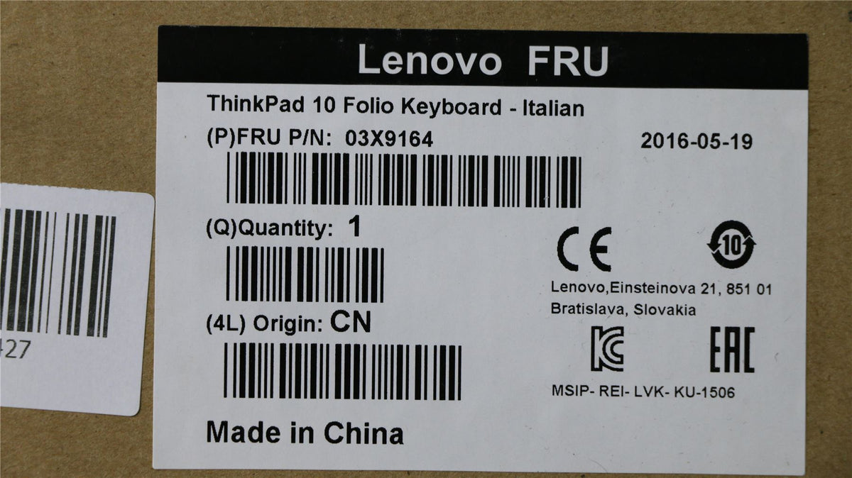 Lenovo TP 10 Folio KBD ITA Italian Keyboard 03X9164