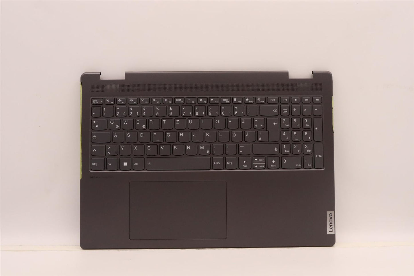 Lenovo Yoga 7 16IAH7 Palmrest Cover Touchpad Keyboard German Silver 5CB1J04006