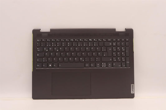 Lenovo Yoga 7 16IAH7 Palmrest Cover Touchpad Keyboard German Silver 5CB1J04006