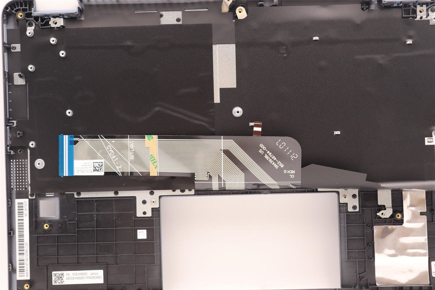 Lenovo IdeaPad 5 14IAU7 Palmrest Cover Keyboard US Blue Backlit 5CB1H80003
