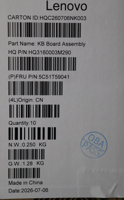 Lenovo CARDPOP Fru Converter Board 5C51T59041