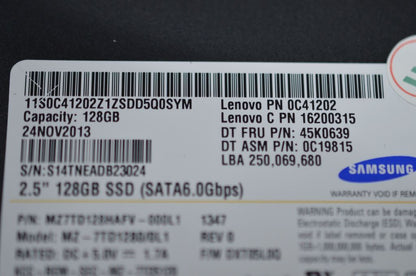 Lenovo 128G,2.5",7mm,SATA6G,SAMSG,STD 04X4054
