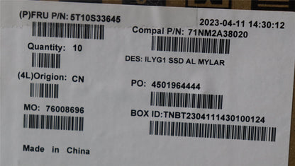 Lenovo TAPE SSD AL mylar C 82Y3 5T10S33645