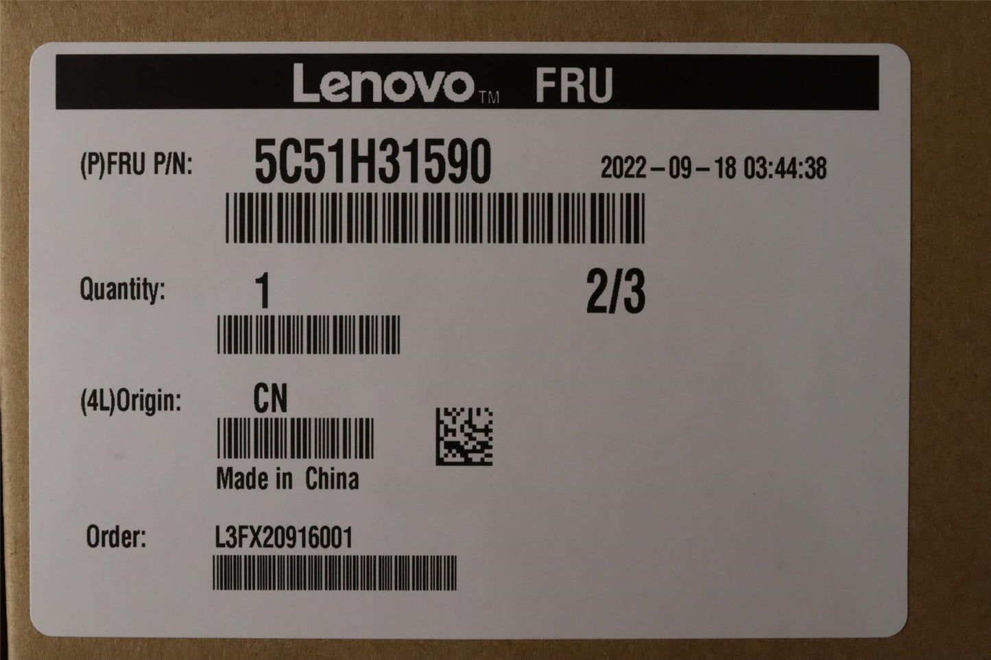 Lenovo Rear Thunderbolt Card HP 5C51H31590