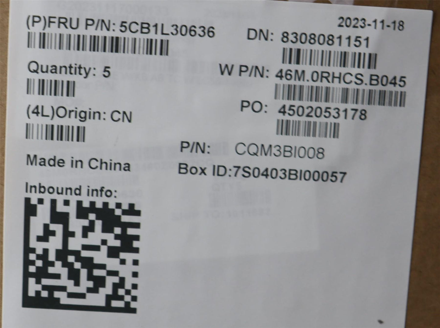 Lenovo Upper Case ASM_TC W 82Y0 AB 5CB1L30636