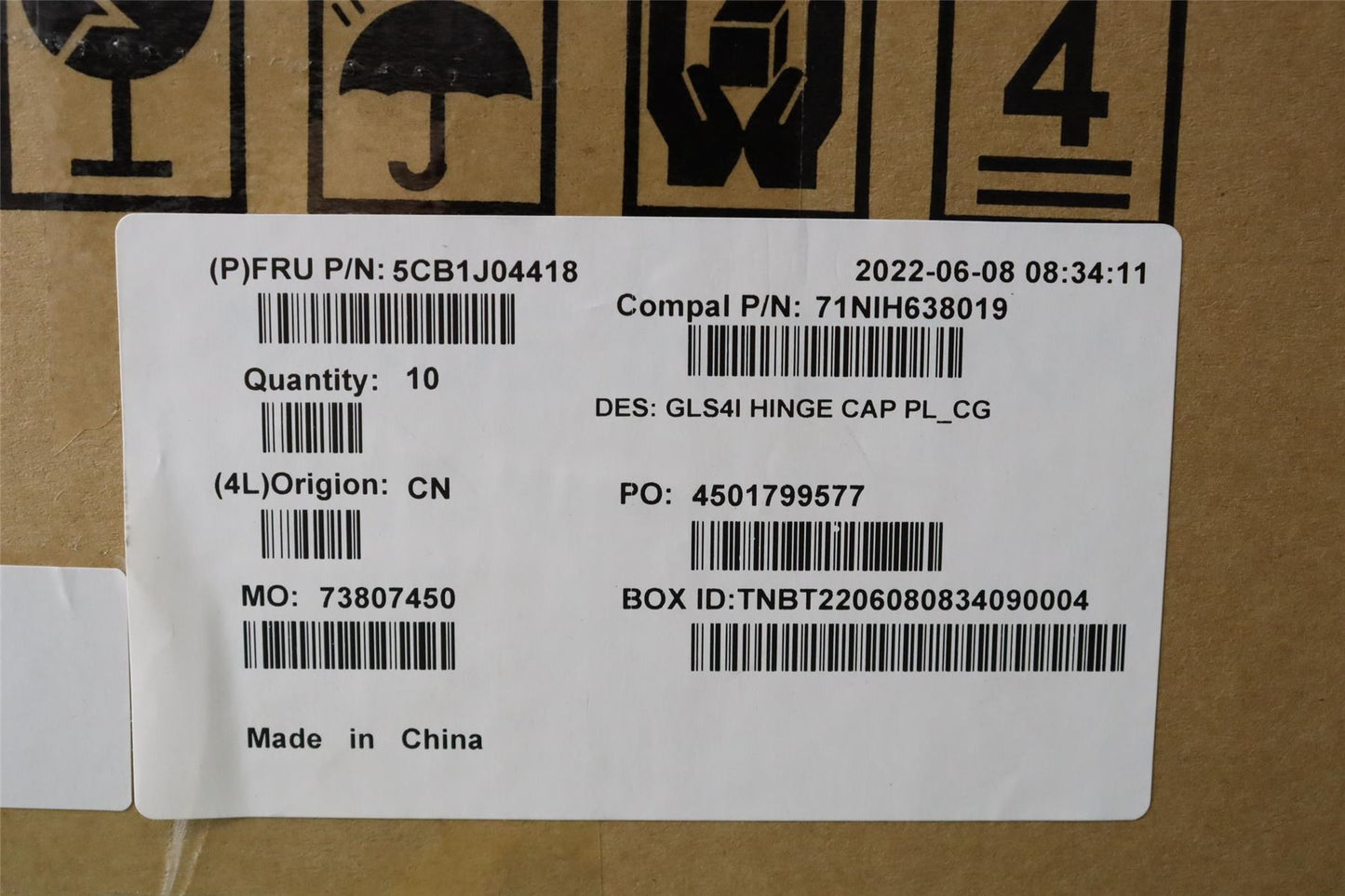 Lenovo Hinge Cover C 82SD PL_CG 5CB1J04418