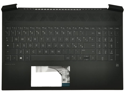 Genuine HP Gaming 15-EC Palmrest Cover Keyboard Italian Black Backlit L72598-061