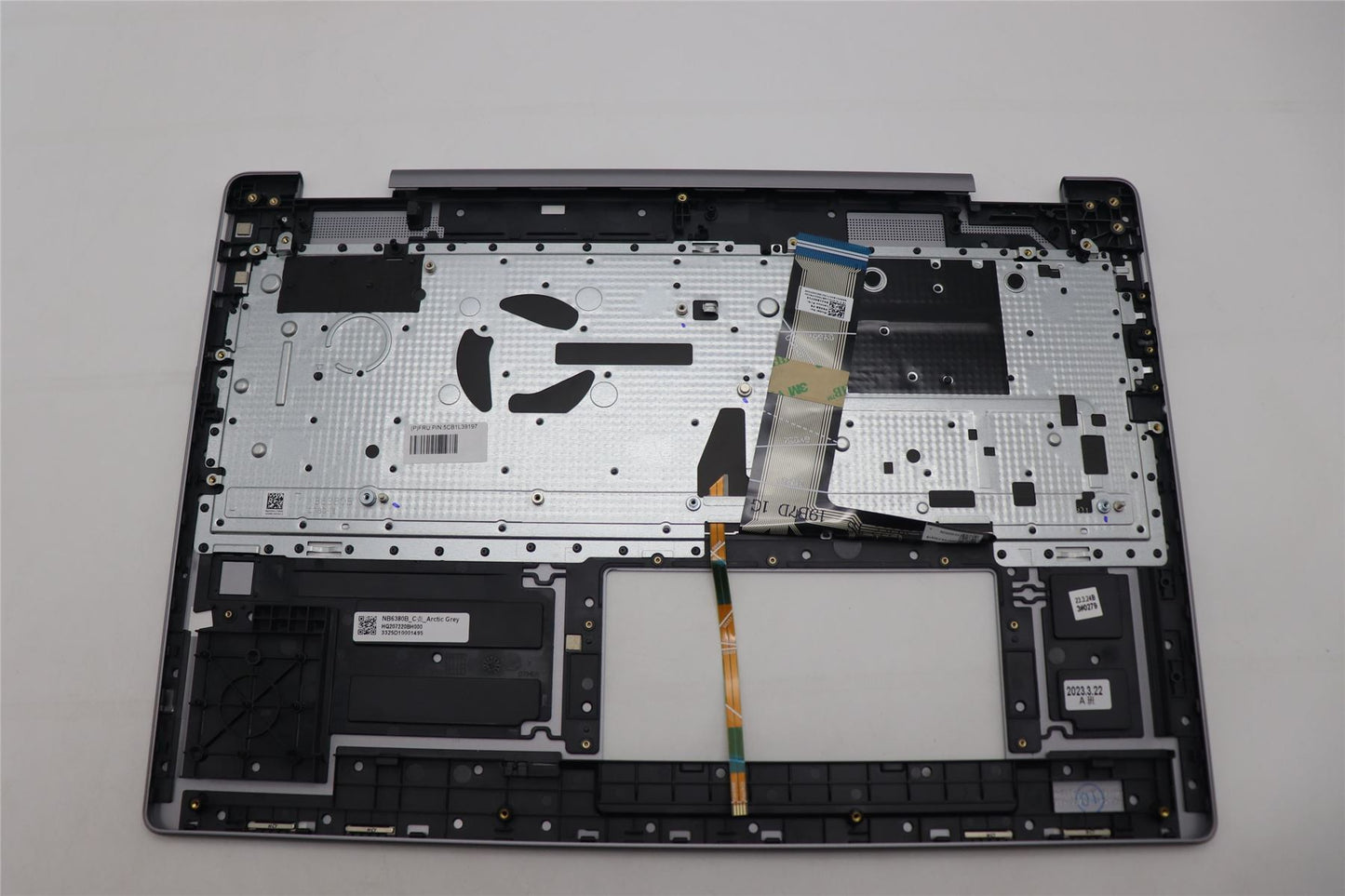 Lenovo Yoga 7 16IRL8 Keyboard Palmrest Top Cover French Arctic Grey 5CB1L39197