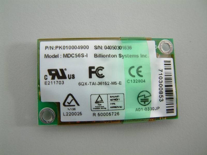 Lenovo CL513A 56K MDC CARD MDC56S-1 PK010004900 Board 11006626