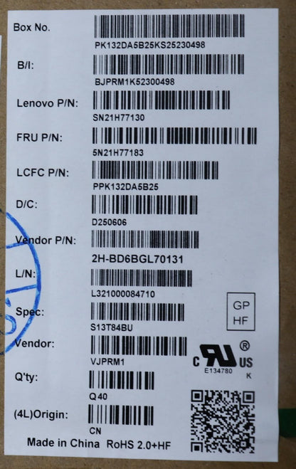 Lenovo NB_KYB SER2 KBD BK-BL,PMX,BUL 5N21H77183 5N21H76817 5N21H77036