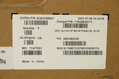 Lenovo ThinkBook 14 G3 ACL Keyboard Palmrest Top Cover Slovenian Grey 5CB1C89921