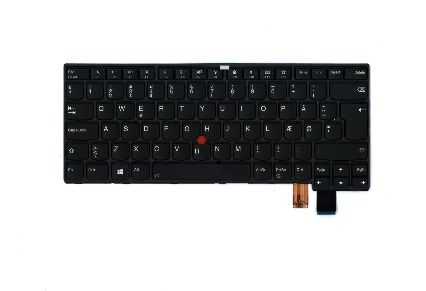 Lenovo ThinkPad T470p Keyboard Danish Black 01EP436